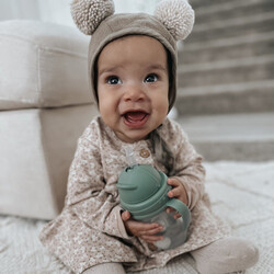 Ñouka Gobelet à paille lesté anti-déversement 9oz - Moss (6+ m)