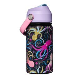 Inkaara Bouteille d'eau isotherme pour enfants 12oz. - Pieuvre "I am limitless"