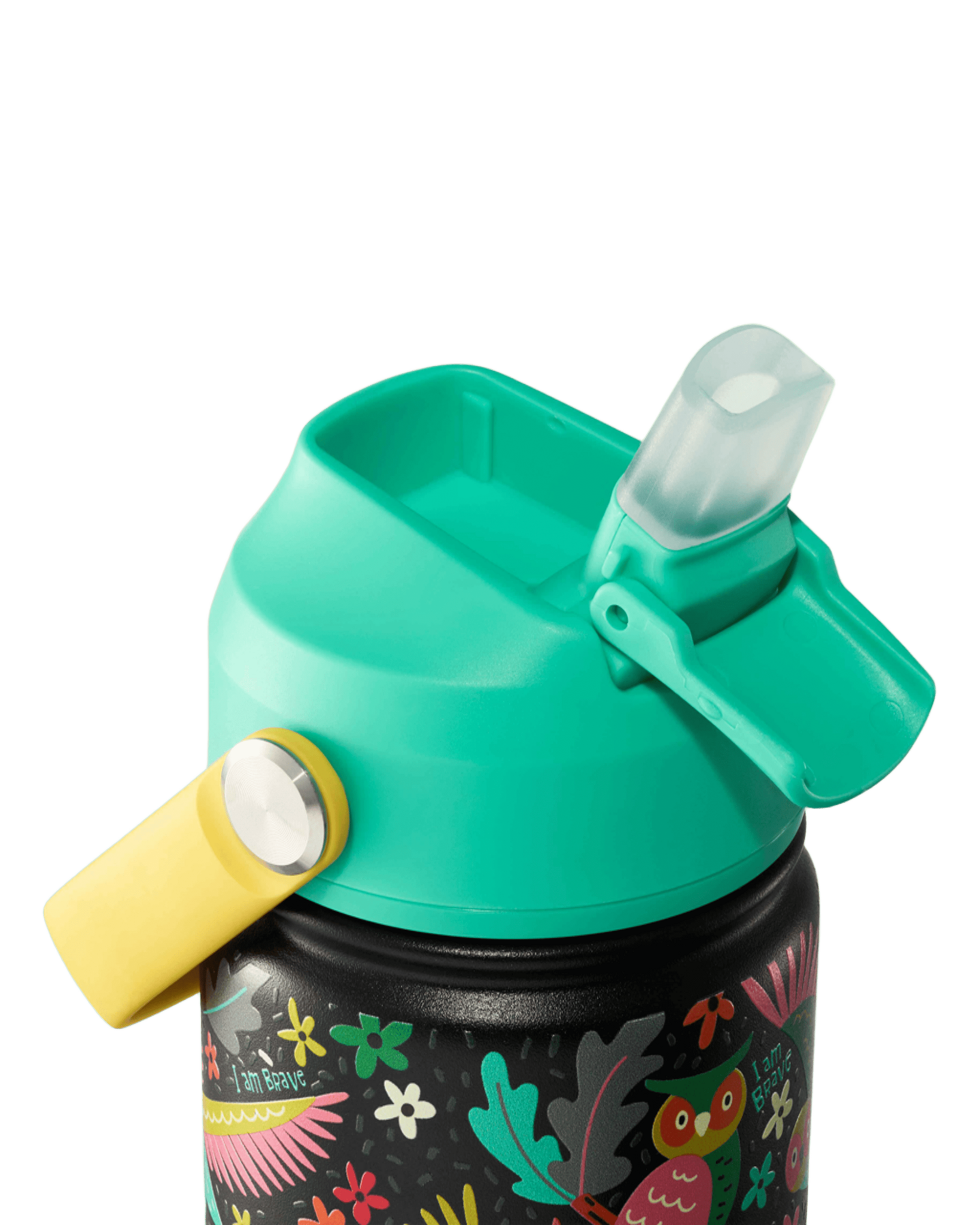Inkaara Bouteille d'eau isotherme pour enfants 12oz. - Hibou "I am brave"