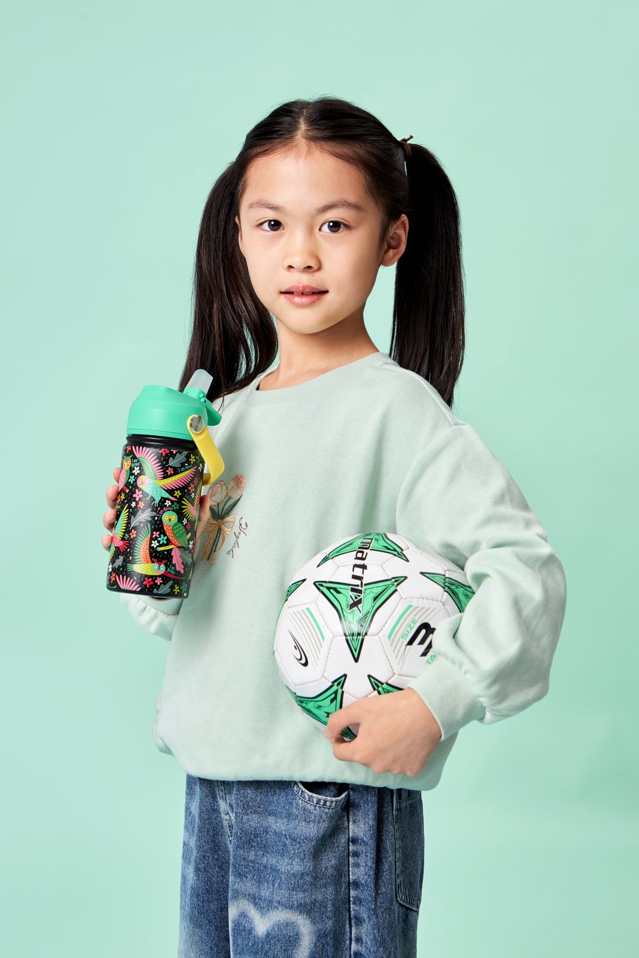 Inkaara Bouteille d'eau isotherme pour enfants 12oz. - Hibou "I am brave"