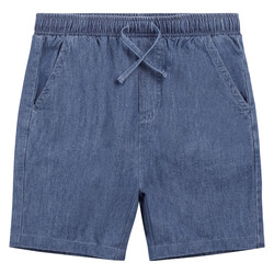 Miles the label Short en chambray bleu denim