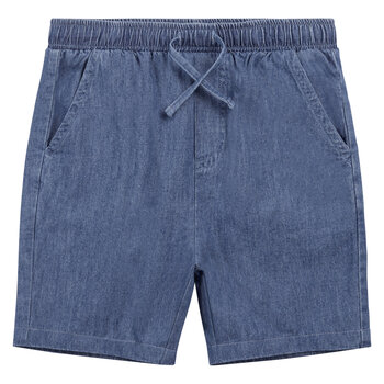 Miles the label Short en chambray bleu denim