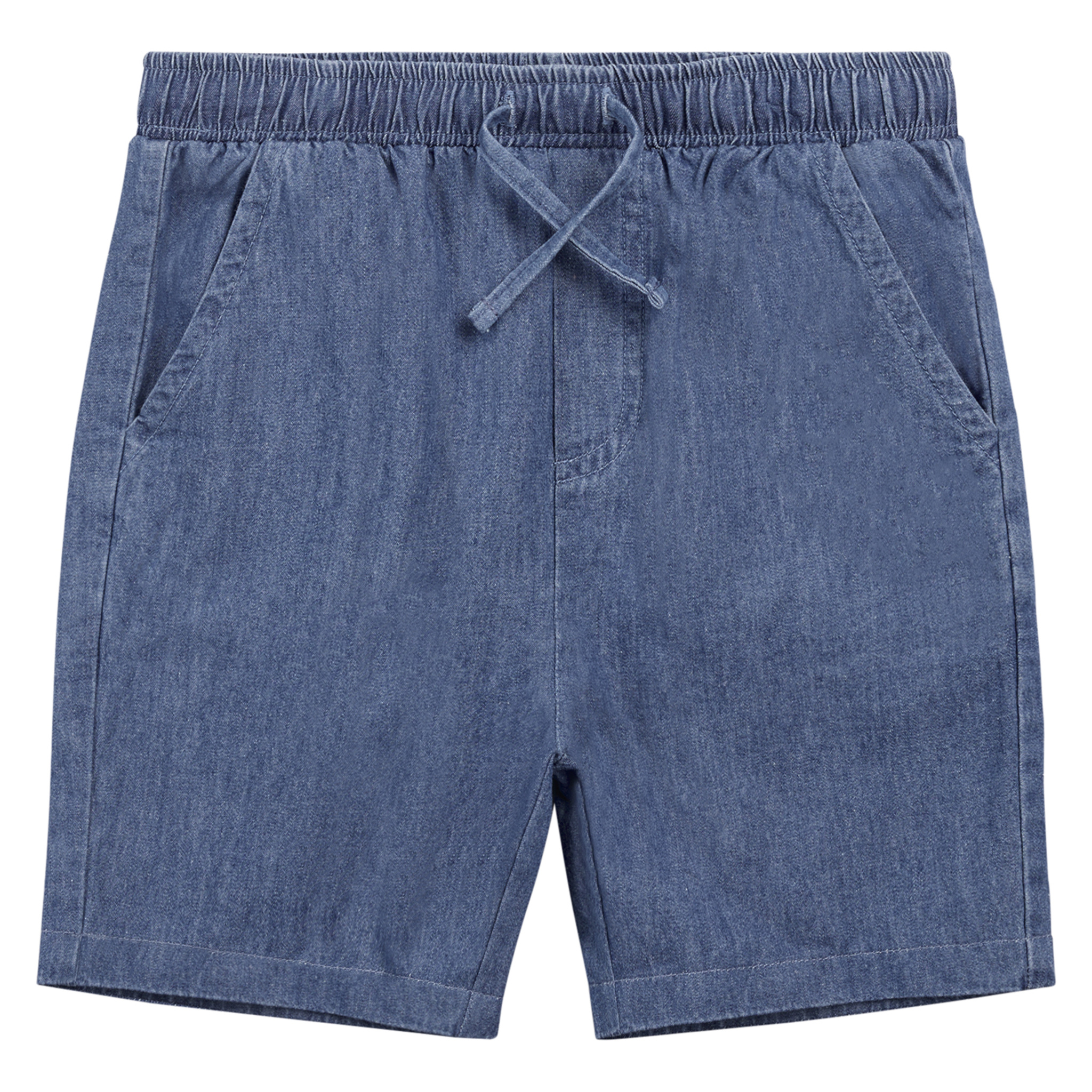 Miles the label Short en chambray bleu denim