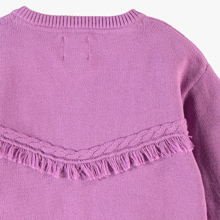 Souris Mini Cardigan mauve en tricot à motifs d'étoiles