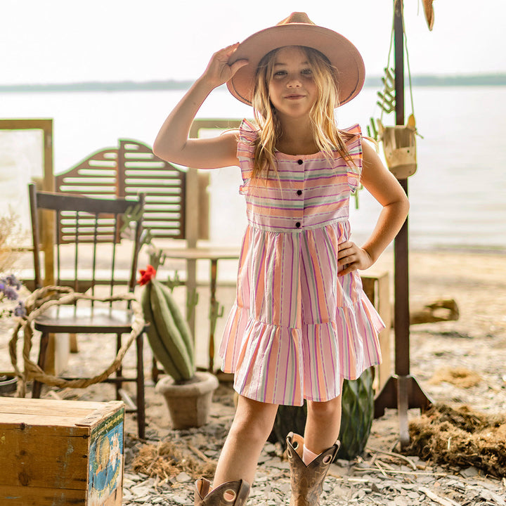 Souris Mini Robe à rayures colorées