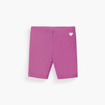 Souris Mini Legging mauve en tricot côtelé longueur ¾