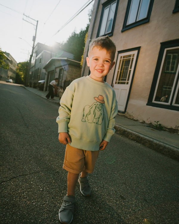 Deux Par Deux Sweat en molleton vert menthe