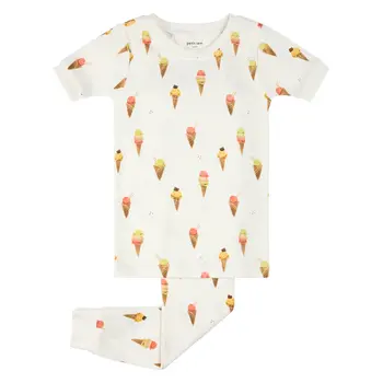 Petit Lem Ensemble pyjama manches courtes à imprimé de crème glacée