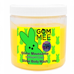 Gom-Mee Slime moussante - Nettoyant corps - Lapin marshmallow - jaune