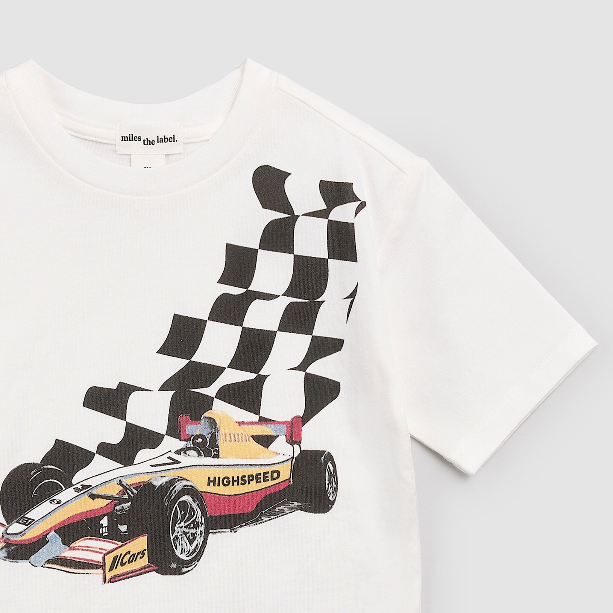 Miles the label T-shirt blanc cassé Grand Prix