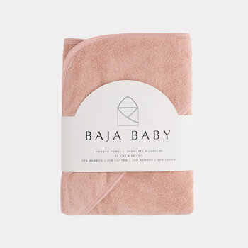 Baja Baby Serviette à capuche coton/bambou - Rose