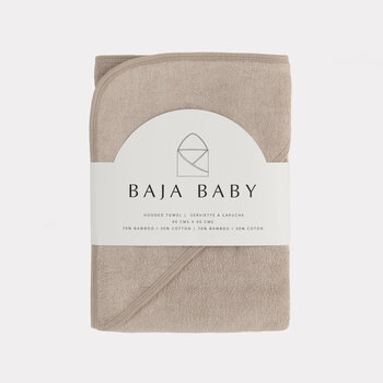 Baja Baby Bamboo/Cotton Hooded Towels - Taupe