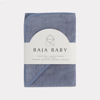 Baja Baby Bamboo/Cotton Hooded Towels - True blue