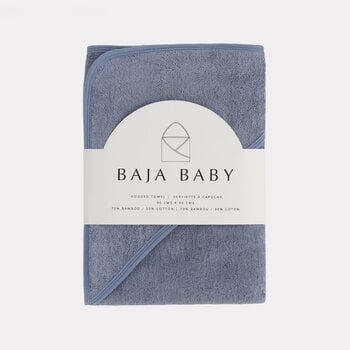 Baja Baby Serviette à capuche coton/bambou - True blue