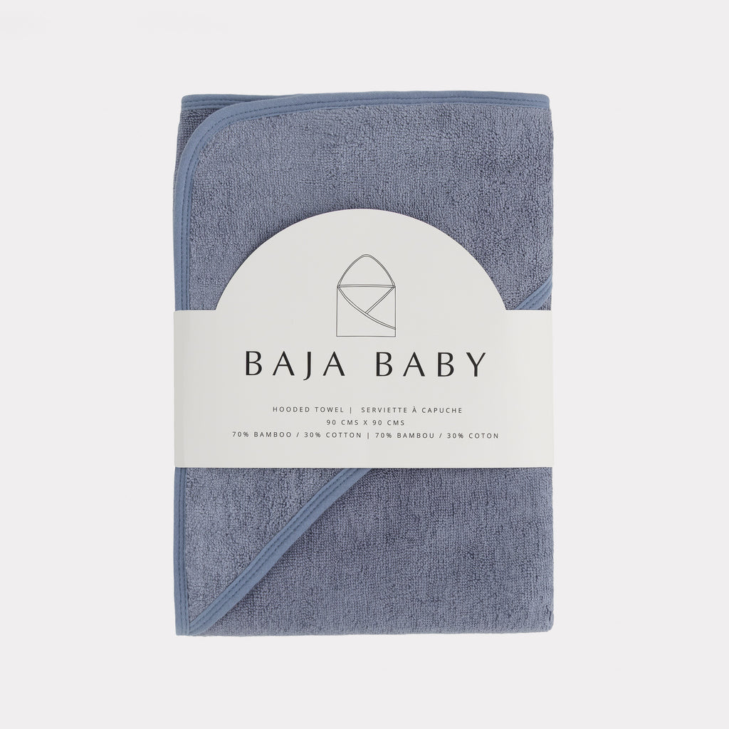 Baja Baby Bamboo/Cotton Hooded Towels - True blue