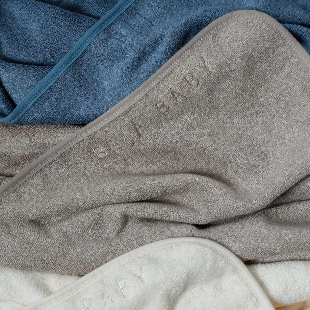 Baja Baby Bamboo/Cotton Hooded Towels - True blue