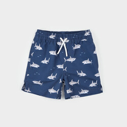 Petit Lem Maillot de bain bleu foncé à imprimé requins