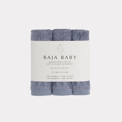 Baja Baby Bamboo/Cotton Wash Cloths | 3 Pack - True blue