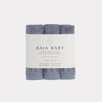 Baja Baby Bamboo/Cotton Wash Cloths | 3 Pack - True blue