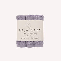 Baja Baby Bamboo/Cotton Wash Cloths | 3 Pack - Lavande