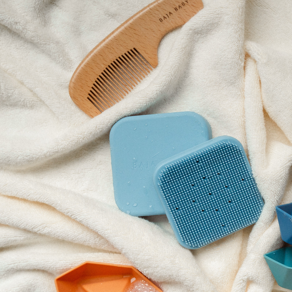 Baja Baby Cradle Cap Brush - Sky
