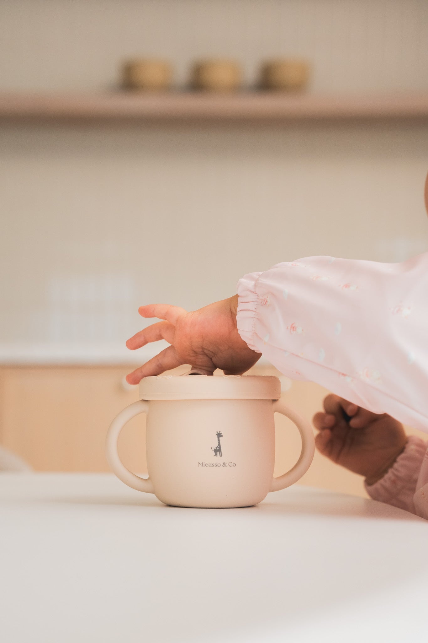 Micasso & co. Tasse d'apprentissage 2 en 1 pour collation et liquide - Vieux rose