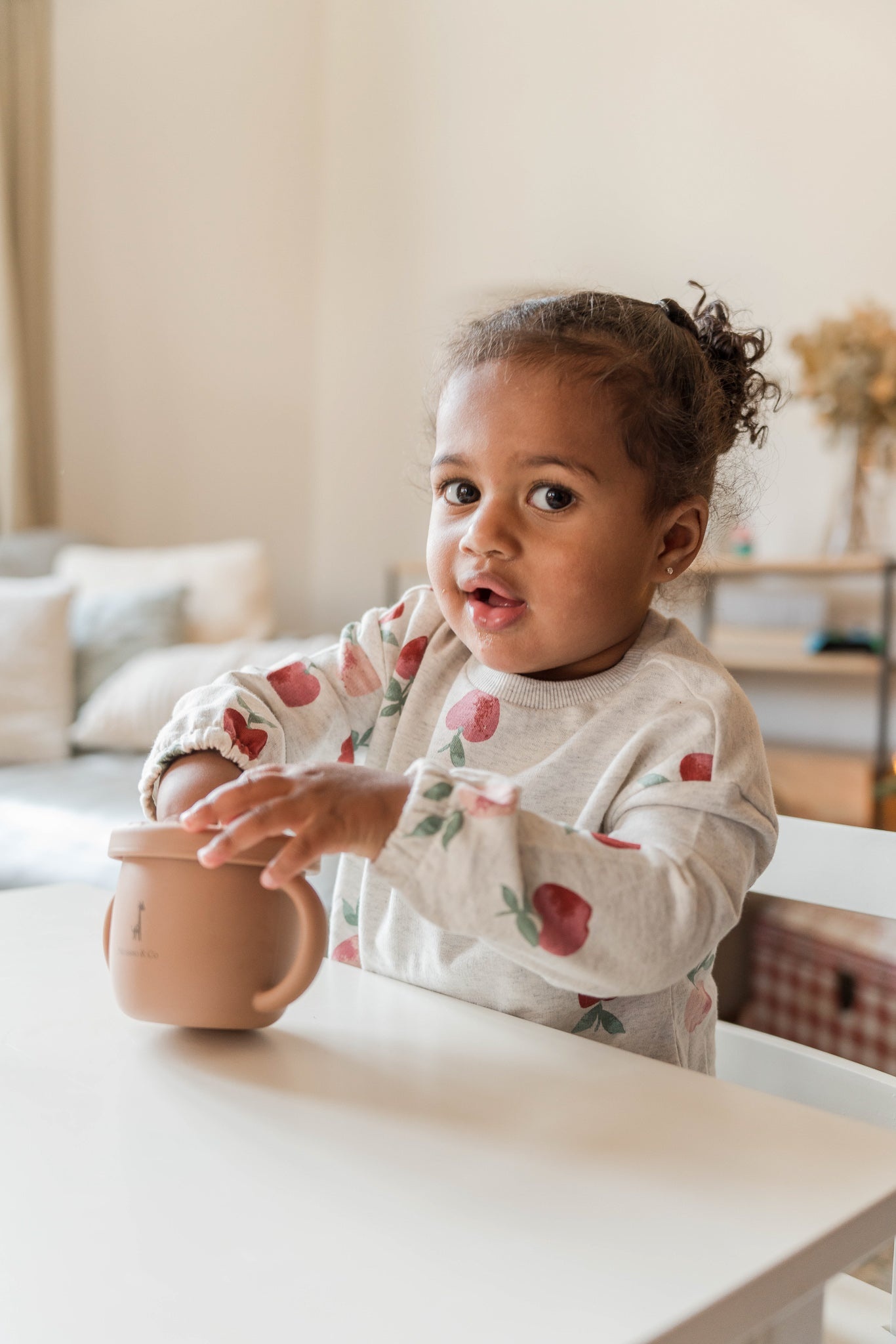 Micasso & co. Tasse d'apprentissage 2 en 1 pour collation et liquide - Vieux rose