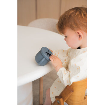 Micasso & co. Tasse d'apprentissage 2 en 1 pour collation et liquide - Bleu majestueux