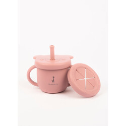Micasso & co. Tasse d'apprentissage 2 en 1 pour collation et liquide - Vieux rose