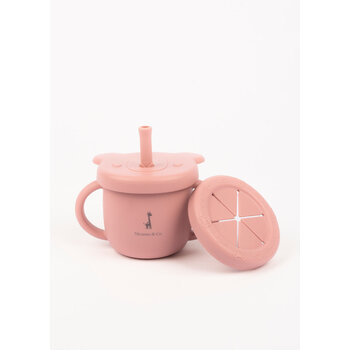 Micasso & co. Tasse d'apprentissage 2 en 1 pour collation et liquide - Vieux rose
