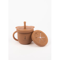 Micasso & co. Tasse d'apprentissage 2 en 1 pour collation et liquide - Caramel