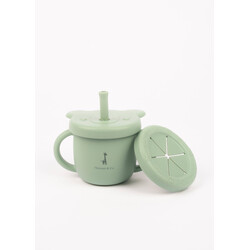 Micasso & co. Tasse d'apprentissage 2 en 1 pour collation et liquide - Vert tendre