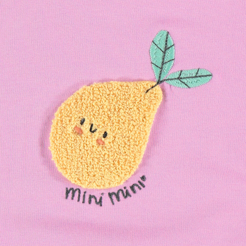 Souris Mini Chandail mauve avec poire