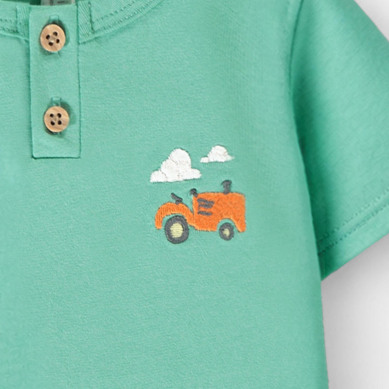 Souris Mini Cache-couche vert avec illustration