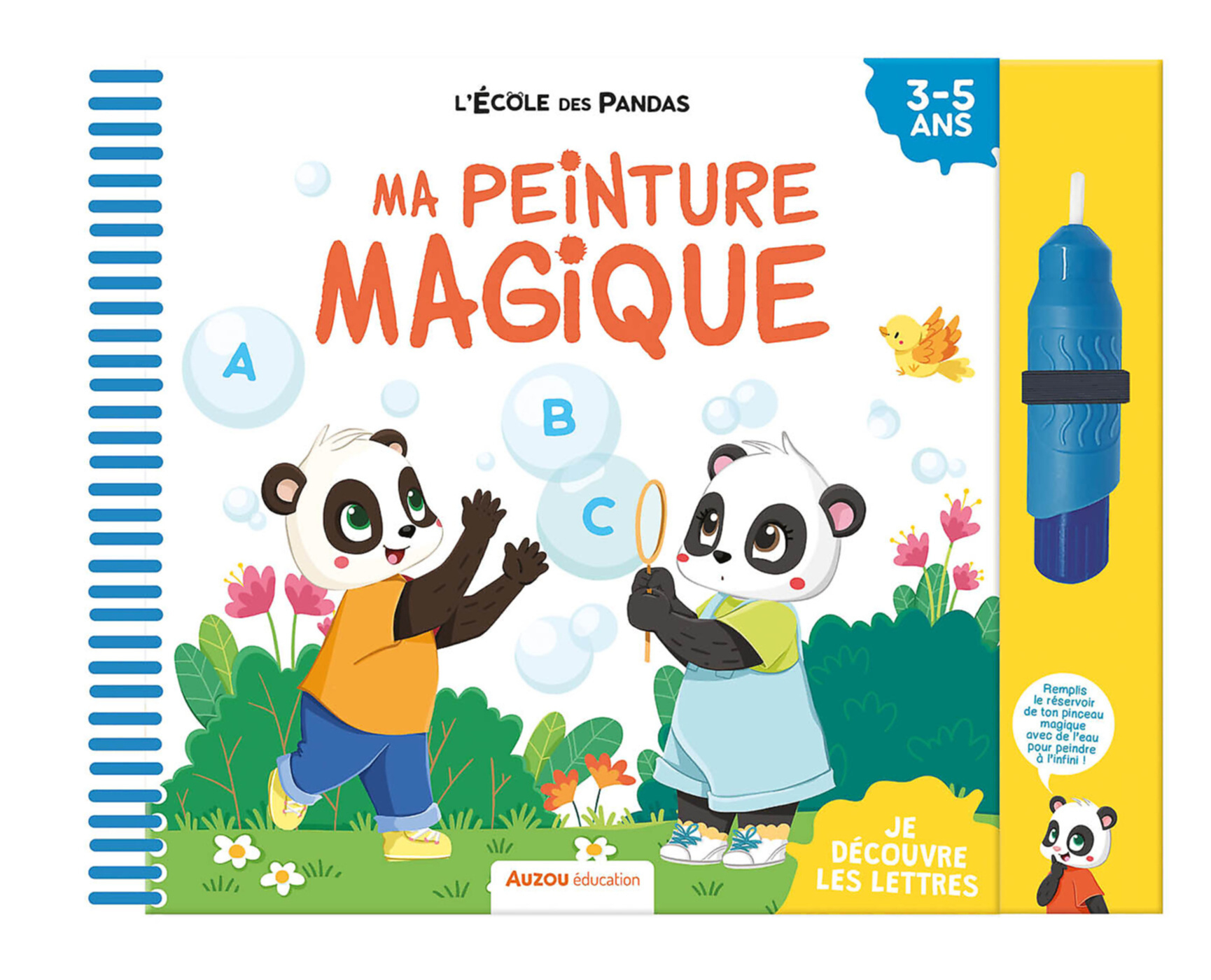 Auzou L'École des Pandas - Ma peinture magique - Je découvre les lettres