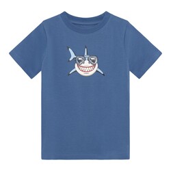 minymo T-shirt requin qui sourit - Dutch blue