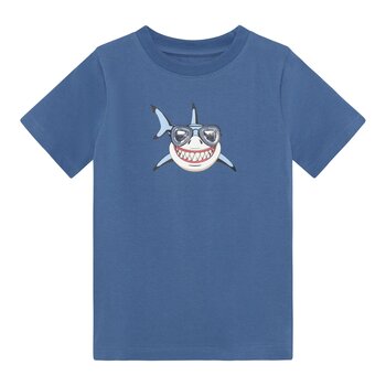 minymo T-shirt requin qui sourit - Dutch blue