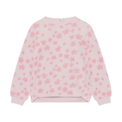 minymo Sweatshirt gaufré à imprimé de fleurs - Raindrops on roses
