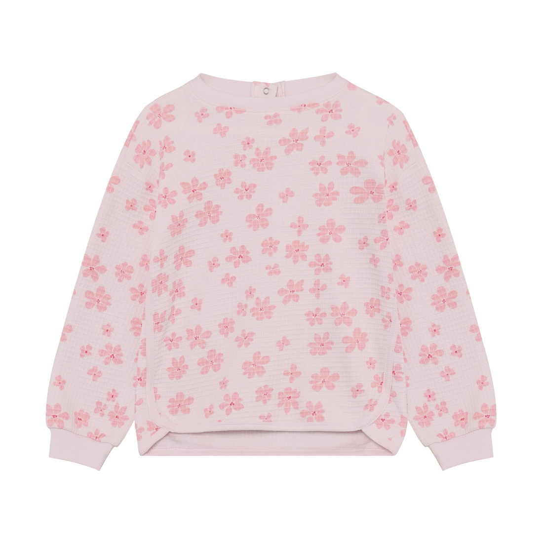 minymo Sweatshirt gaufré à imprimé de fleurs - Raindrops on roses