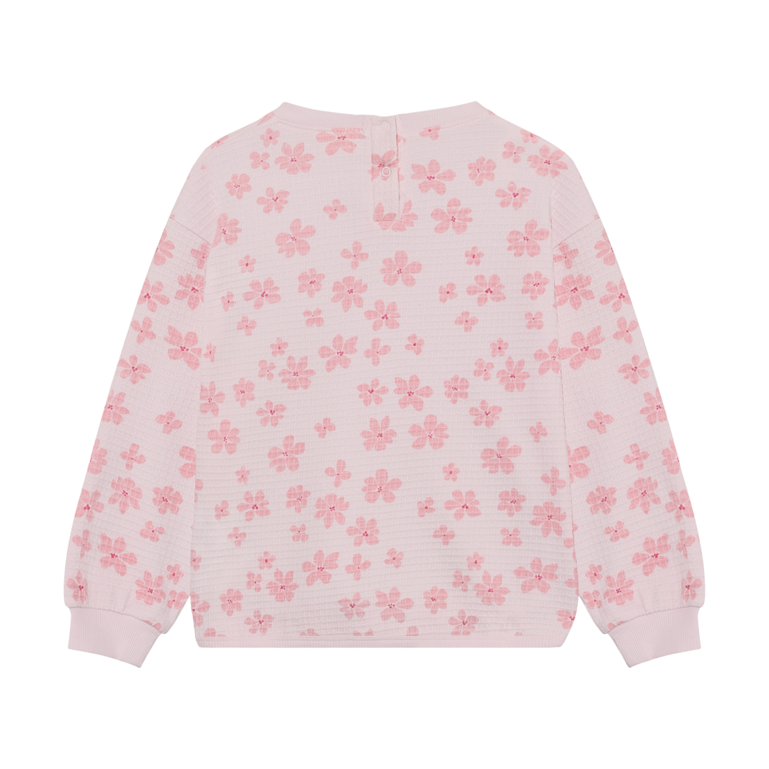 minymo Sweatshirt gaufré à imprimé de fleurs - Raindrops on roses