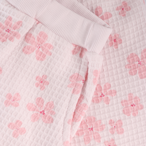 minymo Short gaufré à imprimé de fleurs - Raindrops on roses
