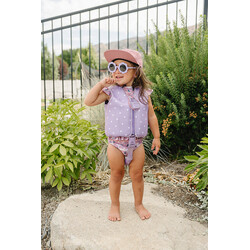 Current Tyed Clothing Gilet de natation - Purple hearts - Medium (3-6ans | 40lbs-66lbs)
