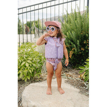 Current Tyed Clothing Gilet de natation - Purple hearts - Medium (3-6ans | 40lbs-66lbs)