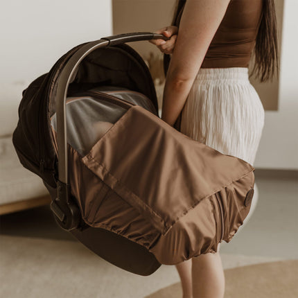 Petit Coulou Housse d'été pour siège d'auto - Noisette (Protection UV)