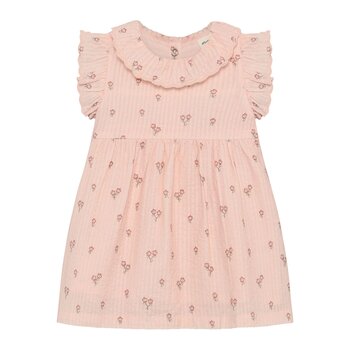 minymo Robe à volants rose à imprimé de fleurs