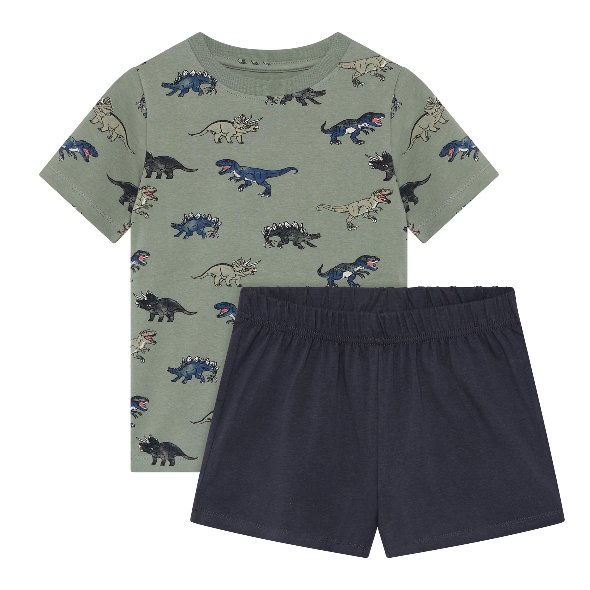 minymo Ensemble imprimé de dinosaurs -  Green / Odyssey gray