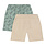 minymo Short en coton ouaté (2-pack) - Gecko green / Beige