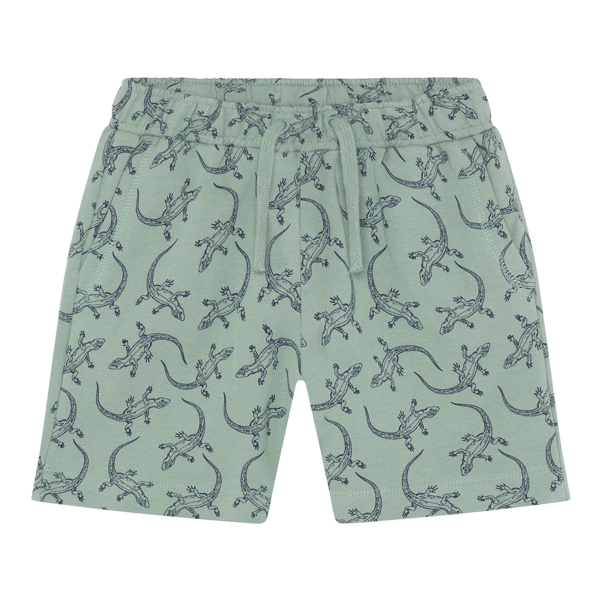 minymo Short en coton ouaté (2-pack) - Gecko green / Beige