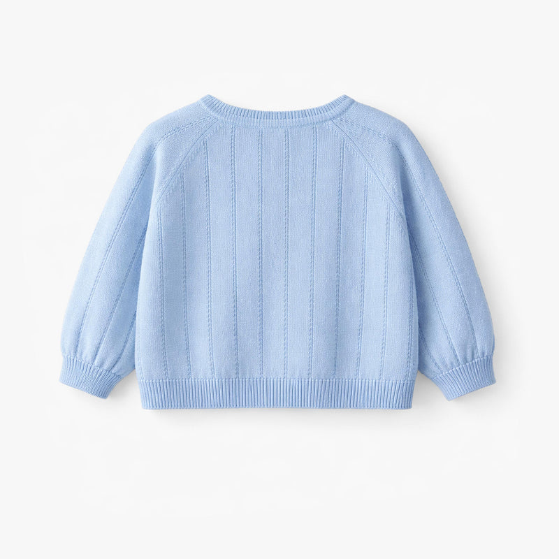 Souris Mini Cardigan bleu en tricot