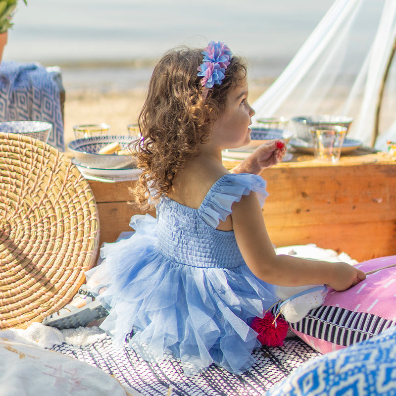 Souris Mini Robe bleue en tulle souple